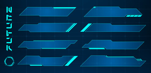 Technology box or futuristic callout title vector illustration