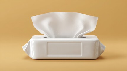 white wet wipes packaging mockup, personal care branding and product design presentations
