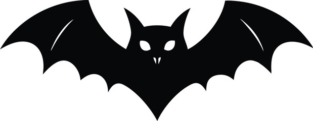 Bat silhouette of Halloween. Halloween bat line art silhouette vector illustration