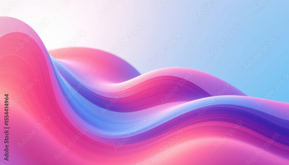 Poster abstract wave design, fluid gradient pattern with soft color blending. the vibrant color palette cre