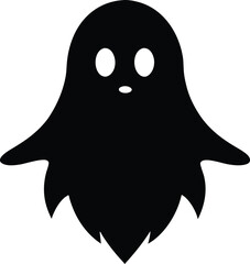 Halloween ghost black silhouette, Halloween ghost black symbol