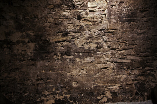 Old plastered stone wall.