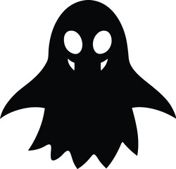 Halloween ghost black silhouette, Halloween ghost black symbol