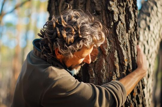 Waldbaden und das Umarmen von B&auml;umen f&ouml;rdert den Stressabbau und beugt Depressionen vor