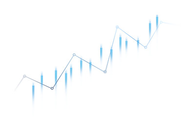 Transparent or png stock market investment trading graph growth. Successful business, growth strategy and achieving goals with the rising arrow.Trade business analytics graph and financial chart.	

