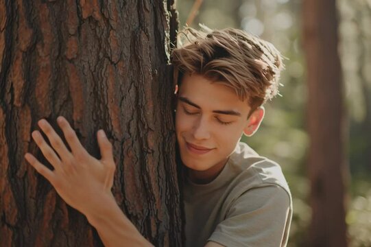 Waldbaden und das Umarmen von B&auml;umen f&ouml;rdert den Stressabbau und beugt Depressionen vor
