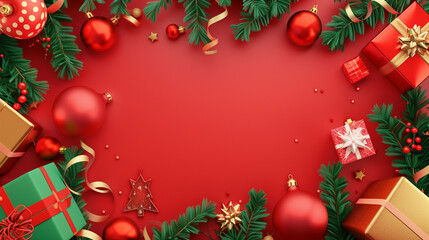 Christmas decoration on background. Merry Christmas and happy New Year background