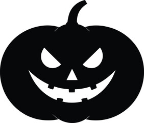 Halloween pumpkin silhouette collection. Vector illustration isolated on a white background