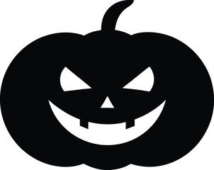  Halloween pumpkin silhouette collection. Vector illustration isolated on a white background