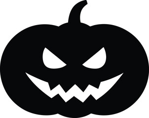  Halloween pumpkin silhouette collection. Vector illustration isolated on a white background
