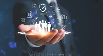 Human resources management concept team people