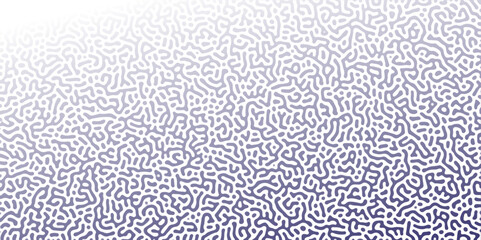 Abstract Reaction-diffusion Turing pattern natural texture purple gradient color scheme. Linear design with biological algorithm psychedelic background. Reaction-diffusion or truing patter	