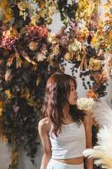 植物と女性