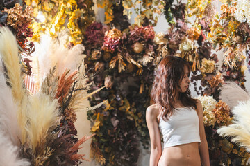 植物と女性