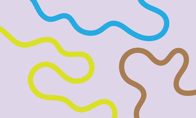 Set of color abstract banner with curvy line and motivational phrase. Background with scribble squiggle. Wave line art . Vector Illustration . 