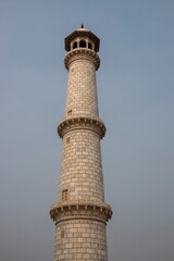 The Taj Mahal.&nbsp; Deatil of the minaret structure