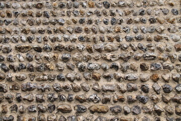 The Stones of a Traditional Flintstone House Wall.
