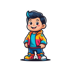 little boy with skateboard