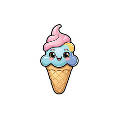 ice cream isolated on white