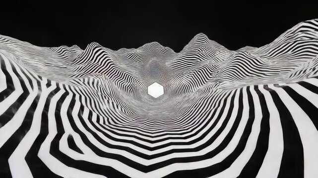 black white topography lines moving motion ,zebra skin texture