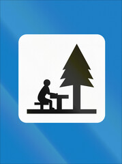 Information road sign in Uganda - Rest area