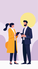 Two Professionals Talking