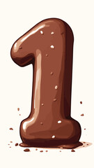 Chocolate-Themed Number One Designs

