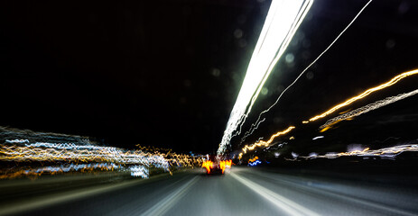 Abstract light art trails