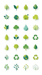 Obraz premium set of ecology icons