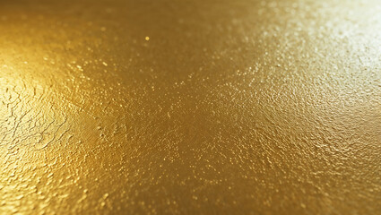Golden textured surface shining with light reflections