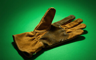 black leather glove