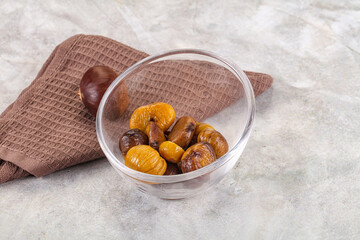 Roasted sweet natural organic shestnut