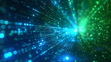 Digital Tunnel Visualization of an data stream, portraying a sense of technology and its complex networking system.