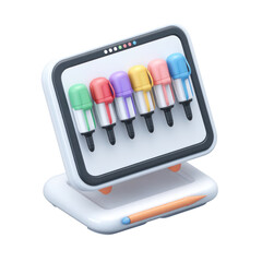 Colorful Markers in a Display Stand for Creative Arts and Crafts Activities