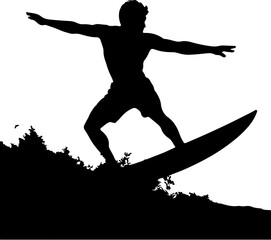 silhouette of a young man jumping