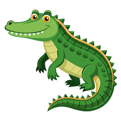 Obraz premium Friendly Cartoon Crocodile Illustration for Kids