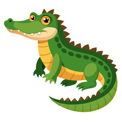 Friendly Cartoon Crocodile Illustration for Kids