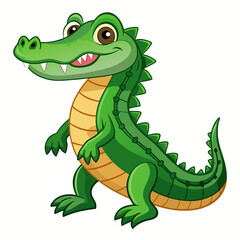 Friendly Cartoon Crocodile Illustration for Kids