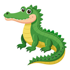 Naklejka premium Friendly Cartoon Crocodile Illustration for Kids