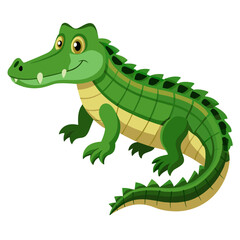 Naklejka premium Friendly Cartoon Crocodile Illustration for Kids