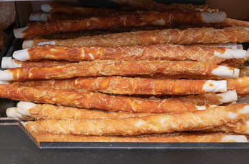Delectable Snack Sticks for Dogs Tasty Layered Pet Treat
