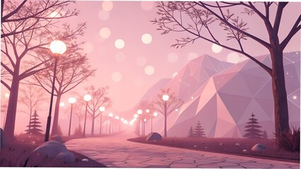 winter landscape in the city