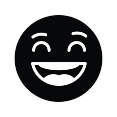 Obraz premium Big Grinning Face Emoji Vector Illustration of a Happy Smiling Icon