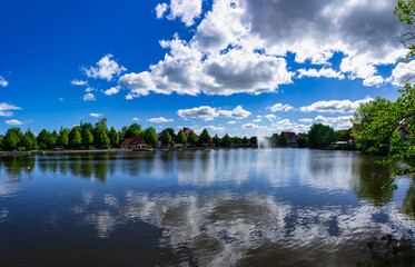 Obraz premium Forellenteich in Ilsenburg am Harz