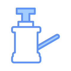 Car Jack Outline Blue Color Icon