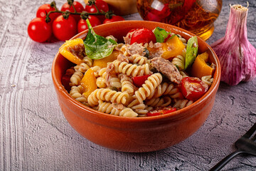 Italian pasta salad with tuna