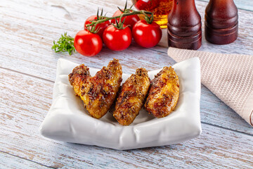 Baked chicken wings with spices