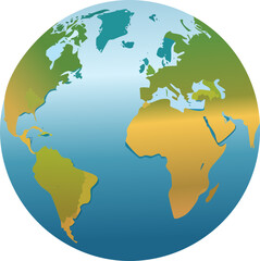 earth globe on white background