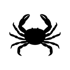 Crab icon, Crab vector icon, Crab silhouette, Sea crab silhouette vector