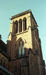Fototapeta premium church tower in sunlight